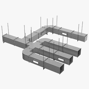 3D model ventilation shaft square set
