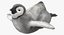 Pinguin-Baby-Schwimmen-Haltung