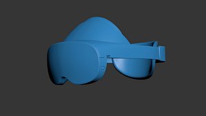 3D VR Headset Low-poly 3D model