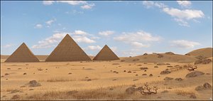 3D egypt egyptian pyramid model