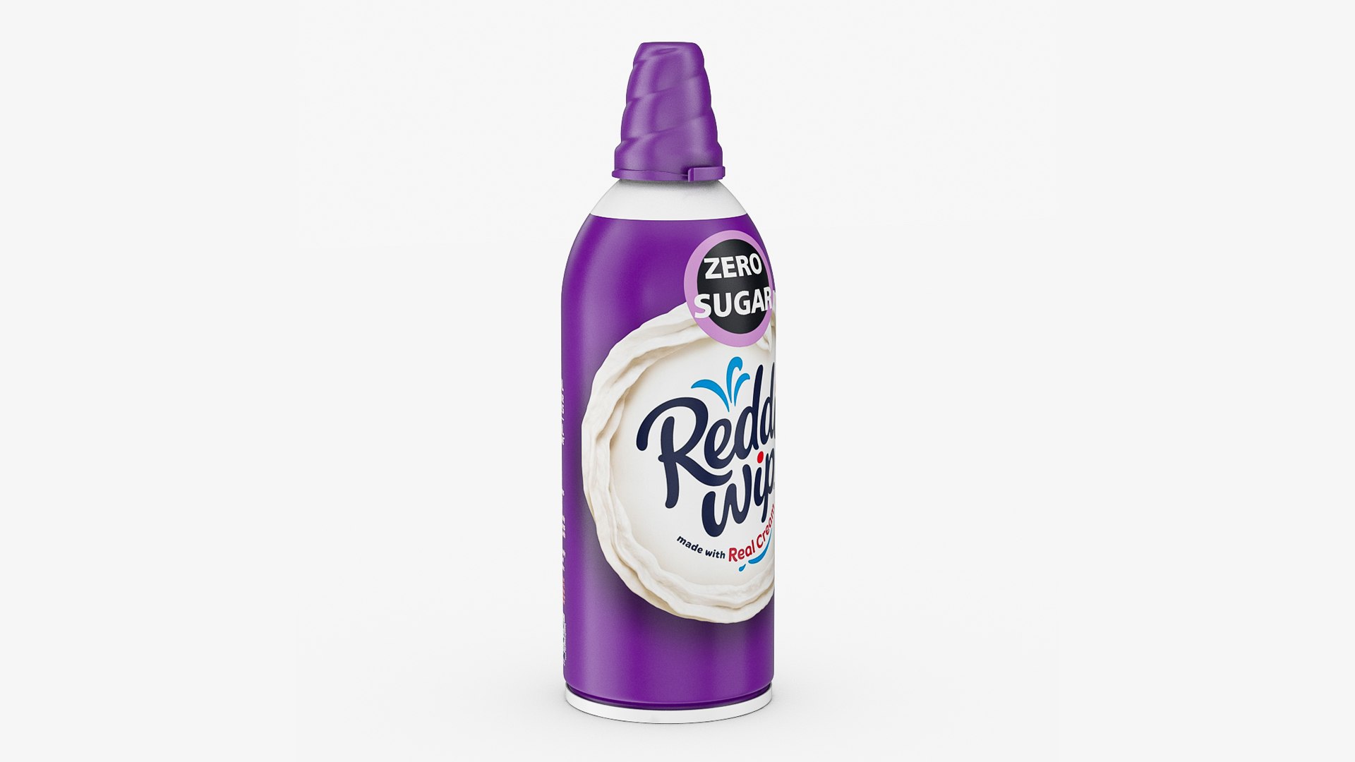 No Sugar Added Whipped Topping Can 3D model preview
