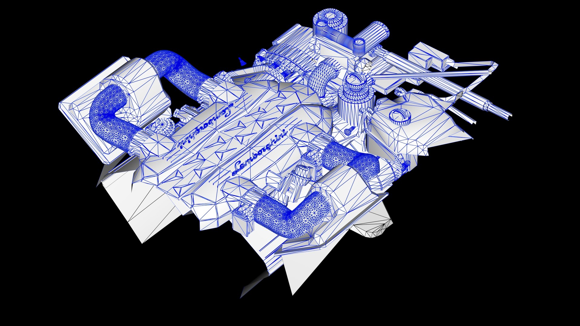 Lamborghini V12 Engine 3D Model - TurboSquid 2364884
