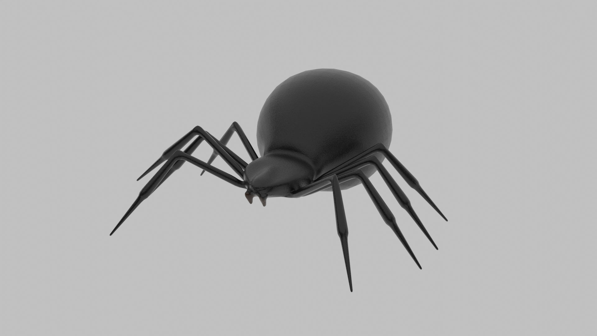 3D Model Low Poly Rigged Black Widow Spider - TurboSquid 2117169