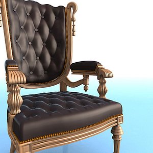 3d model victorian armchair