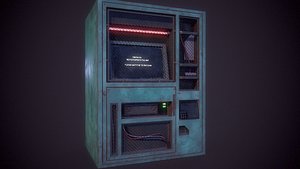 Lowpoly Sci-fi Mysterious Vending Machine