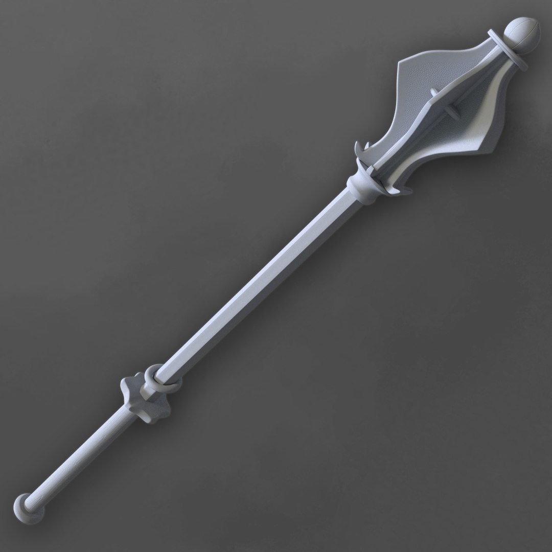 3d medieval flanged mace