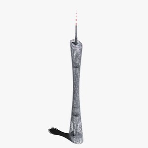 3d canton tower guangzhou structure model