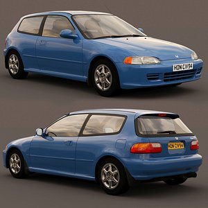 honda civic si 1994 3D model