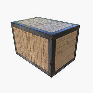 3D wooden crate
