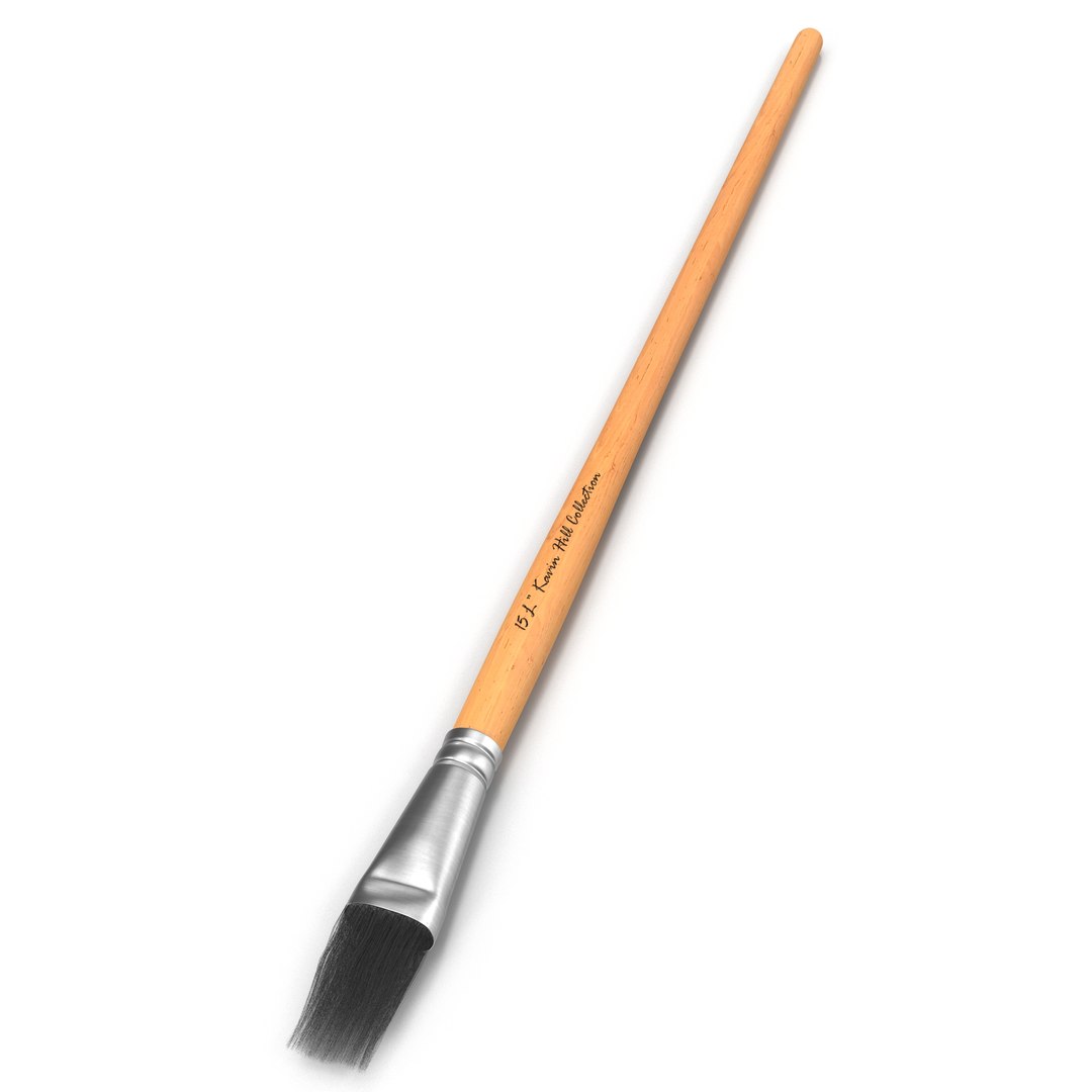 Paint Brush Flat 5 3D Model 3D model preview