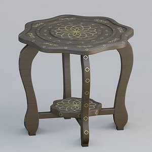 3D Oriental end table