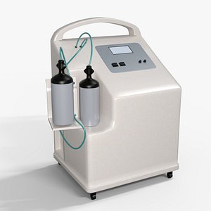 Oxygen Concentrator Medical Low-poly 3D model 3D model