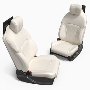 Car Front Seat with Entertainment Screen White