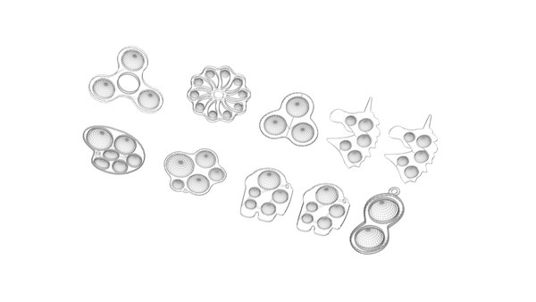 Simple Dimples Set 3D model - TurboSquid 1764483