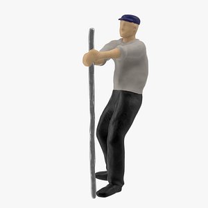 man work 05 3d model