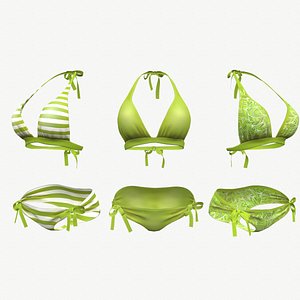 3D Green Bikini Swimsuit - 3 colors