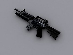 m4 assault rifle 3d 3ds