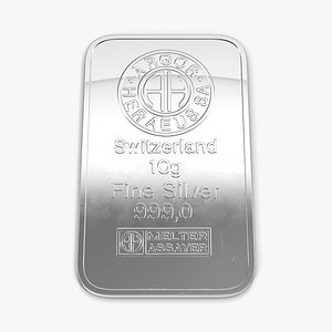 Silver Bar 10g 3D Model