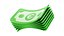 3D Banknote Euro Stack Loose Icon model