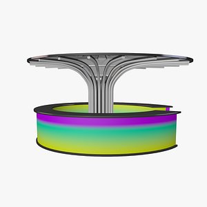 3D Futuristic Circular Bar Counter