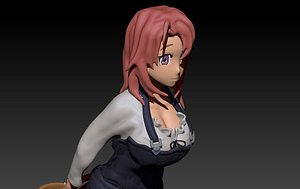 3D cowgirl character goblin model