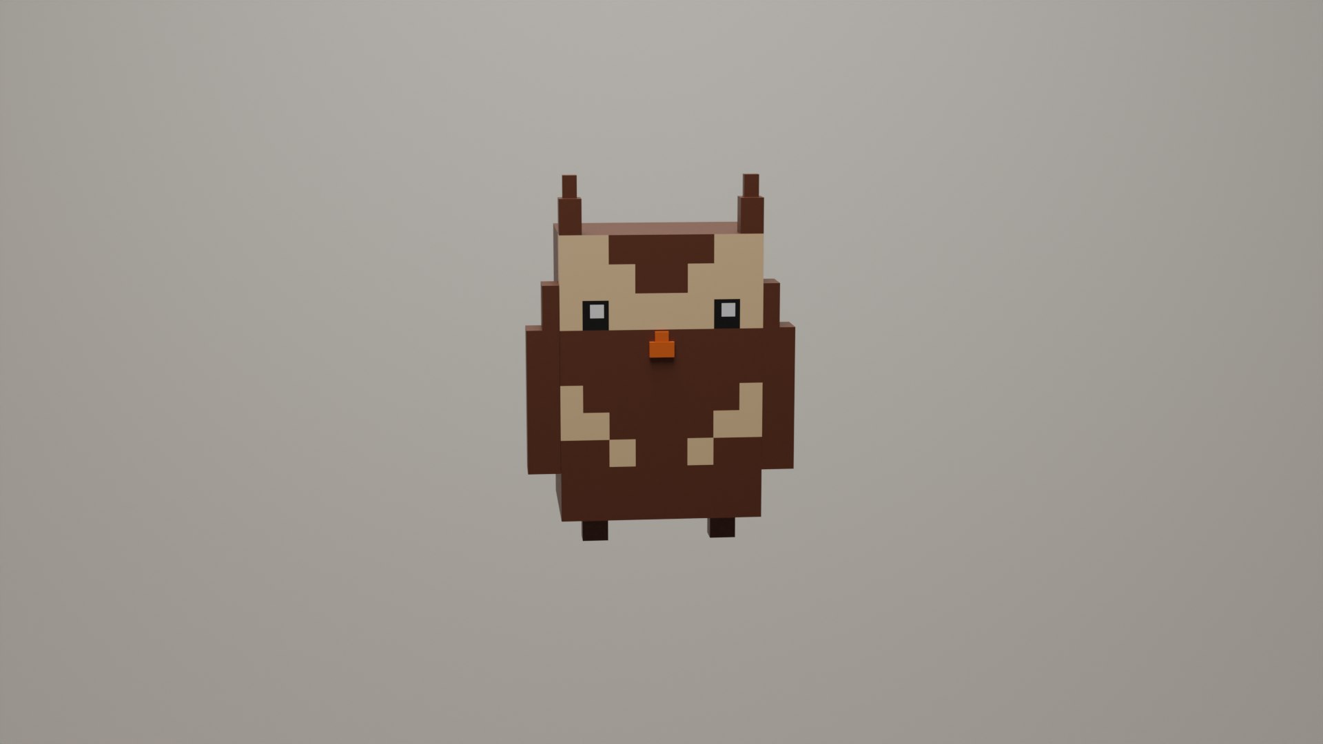 3D Voxel Low Polly Animal Owl Model - TurboSquid 2181938
