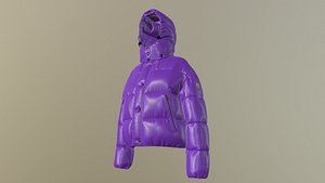 3D MONCLER PUFFER JACKET low-poly PBR