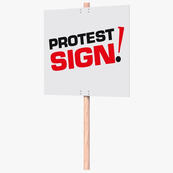 protest sign 3D model