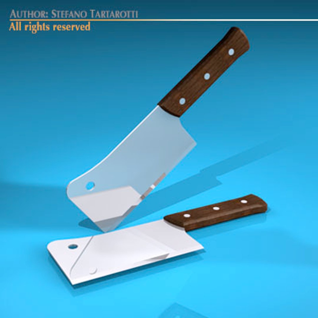 meat cleaver 3d model