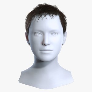 3D model Realistic Short Textured Pixie Cut with Wispy Fringe 3D Asset