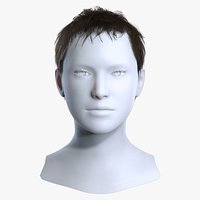 Realistic Short Textured Pixie Cut with Wispy Fringe 3D Asset