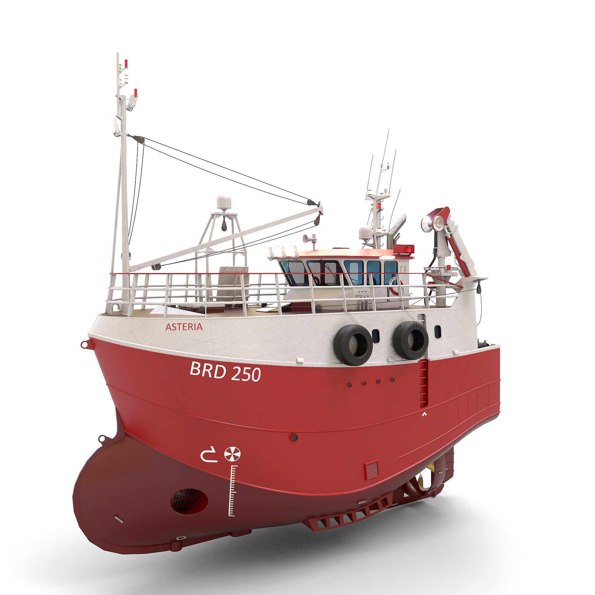 3D Fishing Trawler RED - TurboSquid 1750994