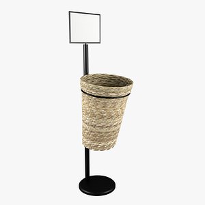 Oval Willow Basket Display Rack