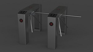 3D Turnstile Gate model