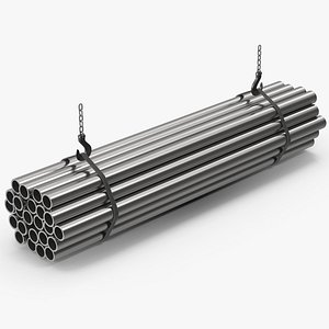 3D Crane Hook Lifting Industrial Pipes