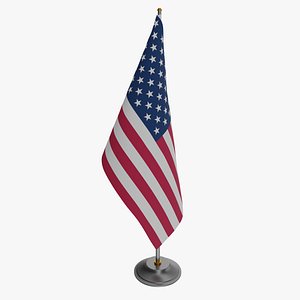 3D Table Flag USA V2 model