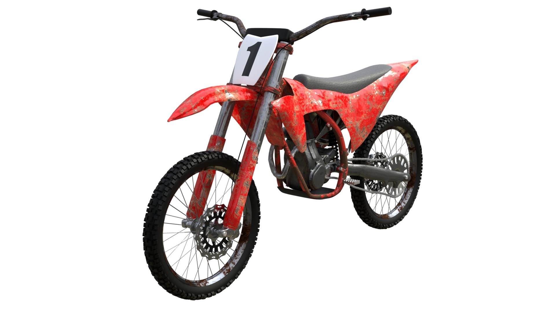 Rusty Motorcycle Dirt Bike 3D Model - TurboSquid 2177103
