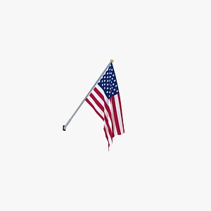 usa flag 3d c4d