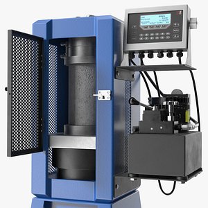 Industrial Hydraulic Press Machine Concrete 3D model