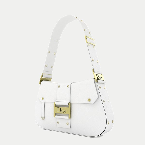Dior Street Chic Bag White Leather 3D model