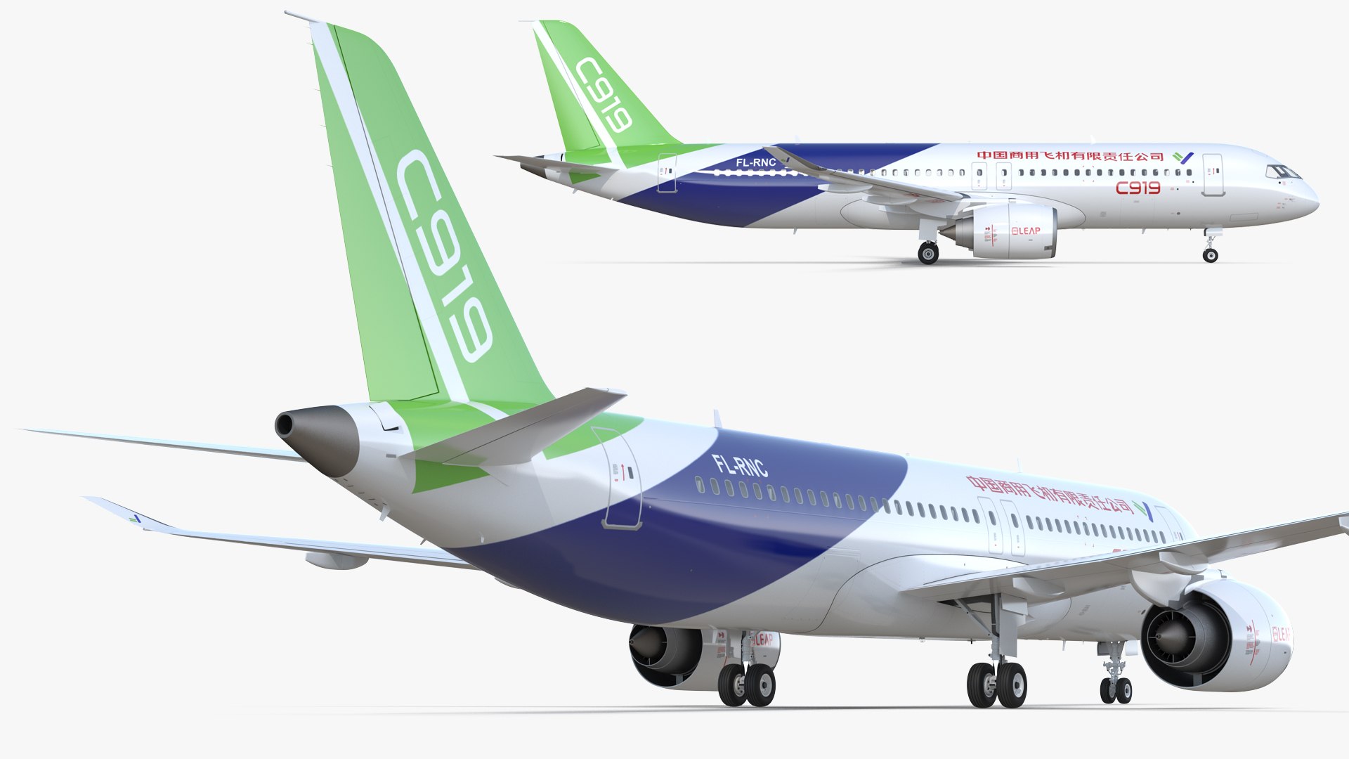 Comac C919 Narrow Body Airliner Flight 3D Model - TurboSquid 1792782