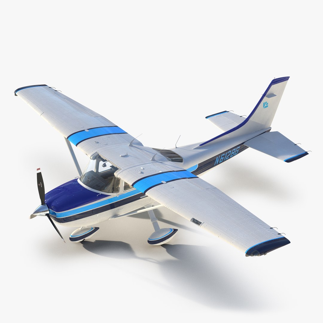 Cessna 182 Skylane 3D model preview
