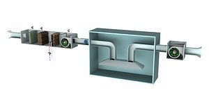 3D model kitchn hood make fan