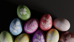 Easter Egg with Herb Print 3D model
