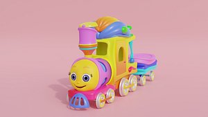 Cartoon Train 3D model