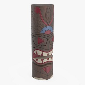 3D model Ethnic Carved Tiki Totem