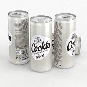 Beverage Can Cockta Sugar Free 330ml Tall 2021 3D model