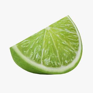 realistic small lime slice 3D model