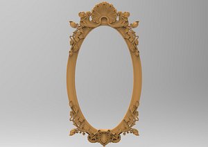 3D frame carving oval model