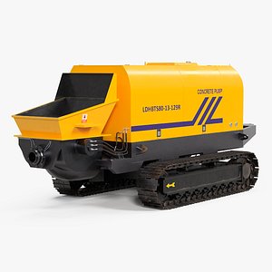 3D Portable Concrete Pump Model LDHBTS80